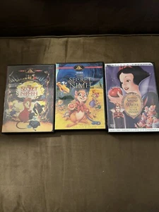 3 Children’s Movies Snow White And The Seven Dwarves And 2 Copies Of Secret Nimh - Picture 1 of 1