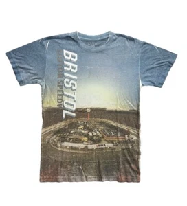 Bristol Motor Speedway NASCAR Shirt All Over Print Blue 84 Adult M Soft Casual - Picture 1 of 8