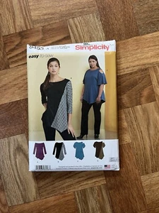 Simplicity 8453 Women's Long Knit Tunic Top Pattern UNCUT XXS-XXL Asymmetrical - Picture 1 of 2