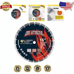 16" Diamond Concrete Saw Blade - Segmented Dry/Wet Cutting for Masonry & More - Picture 1 of 7