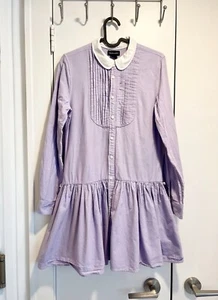 Ralph Lauren girls cotton oxford shirt dress light pastel purple violet 16 XL - Picture 1 of 5