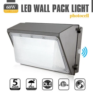 60W LED Wall Pack Light Dusk-to-Dawn Commercial Industrial Lighting Fixture DLC - Picture 1 of 11