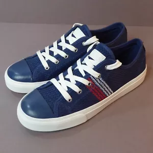 Zapatillas para mujer Tommy Hilfiger talla 7,5 rojas blancas a rayas malla azul oscuro - Imagen 1 de 14