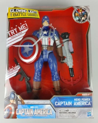 Figura de acción Hero Power Capitán América Marvel First Avenger Hasbro 2011 nueva Foto 1 de 4