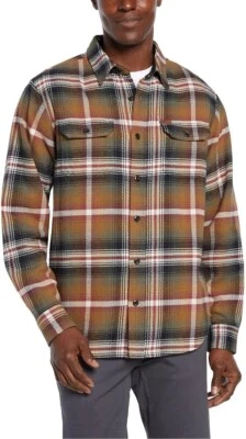 Camisa de franela con cuello extendido Orvis para hombre, múltiple, talla M Foto 1 de 4