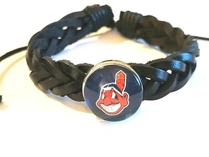 Cleveland Indians MLB Snap Bracelet  w Snap or Snap only. Fits Ginger snaps  - Picture 1 of 4