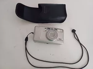 Minolta Riva Zoom 150 Film Point and Shoot Camera Silver + Case UNTESTED - Picture 1 of 10
