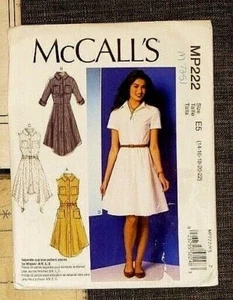 McCall's Pattern M7351/MP222 Misses' Dresses & Belt Size 14-16-18-20-22 - New - Picture 1 of 3