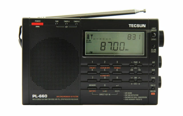 TECSUN PL660 AM/FM/SW Air SSB Synchronous Radio - Black