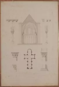 LEONCE REYNAUD CATHEDRALE SAINT MAURICE ANGERS FRANCE FRANCIA 1850 ARCHITETTURA - Picture 1 of 1