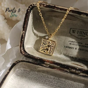 Eros Love Charm Pendant 18K Gold Plated Cupid Angel Necklace Gift - Picture 1 of 10