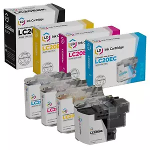 Cartuccia di inchiostro LD Comp per Brother LC20 4PZ: 1 LC20EBK,1 LC20EC,1 LC20EM,1 LC20EY - Foto 1 di 7