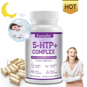 5-Htp 200mg - Con Ashwagandha - Mejora la energía, Mejora el sueño, el estado de ánimo y la ansiedad - Imagen 1 de 14