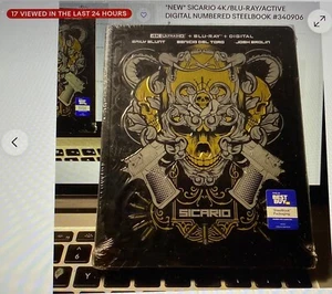 *NEW* SICARIO 4K/BLU-RAY/ACTIVE DIGITAL EMBOSSED GOLD NUMBERED STEELBOOK #340906 - Picture 1 of 24