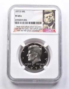 PF69 * STAR 1972-S Kennedy Half Dollar NGC *6713 - Picture 1 of 3