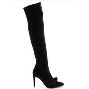 Giuseppe Zanotti New $1,270 Black Velvet Knot Bow Knee High Boots (Size: 35EU) - Picture 1 of 11
