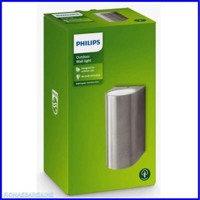 Philips Nightingale Outdoor Wall Lantern Stainless Steel (No Bulbs Included) — 第 1/4 张图片