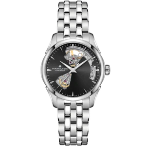 New Hamilton Jazzmaster Open Heart Lady Auto Black Dial Women's Watch H32215130 - Picture 1 of 1
