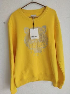 Kenzo Paris Pullover XL Gelbes Sweatshirt mit Logostickerei Neu - Bild 1 von 6