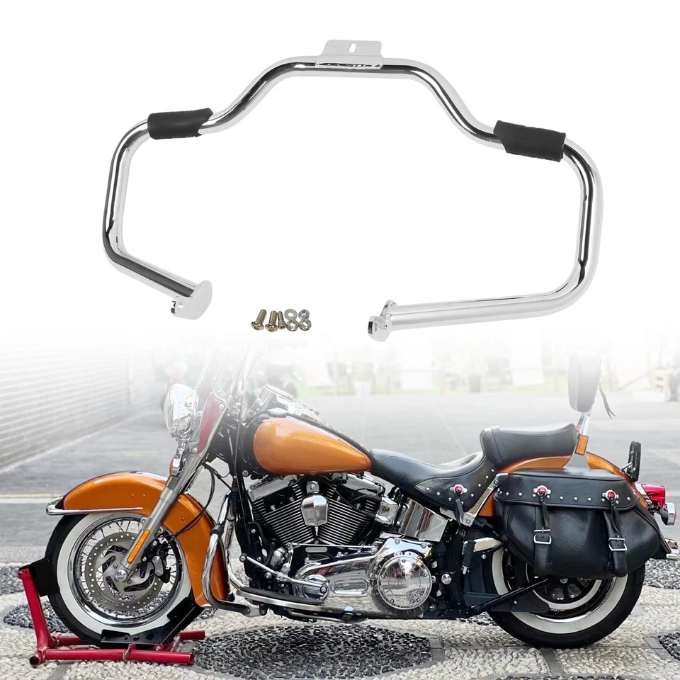 Chrome Engine Guard Bar Fit For Harley Heritage Softail FLSTC FLSTF 2000-2017 - Image 1 of 4