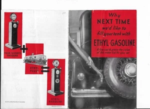 ETHYL GASOLINE BROCHURE 1934 BROCHURE-"WE'D LIKE TO FILL YOUR TANK WITH ETHYL - Picture 1 of 3
