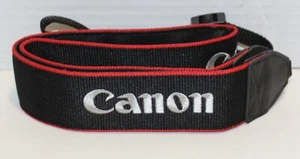 Cannon EOS Camera Adjustable 26 in Strap Band 44in Total Black & Red in New - Picture 1 of 4