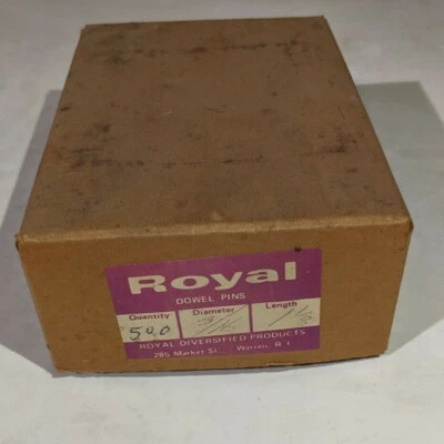 Pack of 100 - 3/16" x 1-1/8" Royal Dowel Pins Alloy Steel