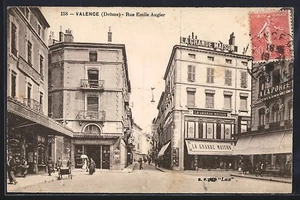 CPA Valence, Rue Emile Augier avec La Grande Maison et La Porte - Picture 1 of 2