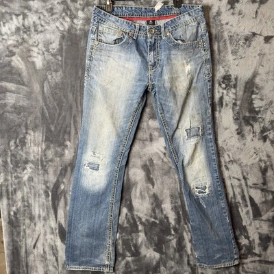 Pantalones de mezclilla remaches antiguos para hombre talla 34x34 SS 010  Foto 1 de 4