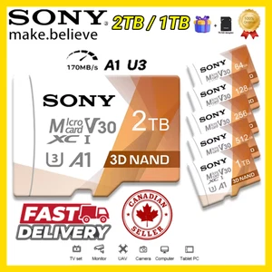 SD Card Micro SD Card 2TB 1TB 512GB 256GB 128GB 64GB TF Memory Card Class 10 UHS - Picture 1 of 12