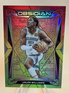 2023-24 Panini Obsidian - Jalen Williams #77 Electric Etch Reggae Flood /75 - Picture 1 of 3