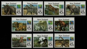 Neuseeland 1994 - Mi-Nr. 1366-1375 ** - MNH - Wildtiere / Wild animals - Bild 1 von 1