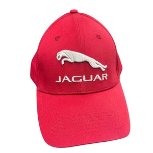 Jaguar- Baseball hat curved brim cap- Red- Silver Jaguar logo- NWOT- luxury - Picture 1 of 5