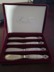 Godinger Silver Plate Olde Copenhagen Buttermesser mit Paddelgriff - 4er Set - Bild 1 von 4