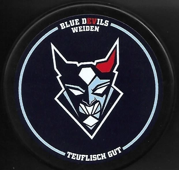 Eishockey Puck EMBLEM BLUE DEVILS WEIDEN       DEL NHL - Bild 1 von 1