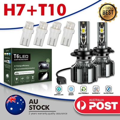For AUDI TT (2009 - 2011) kit Low Beam H7 +T10 LED Headlight Globes White 1:1 AU - image 1 of 4