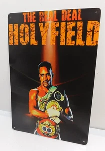 Boxing Legend Evander Holyfield "Real Deal" 8 x 12 Metal Sign New / Some Bends - Picture 1 of 6