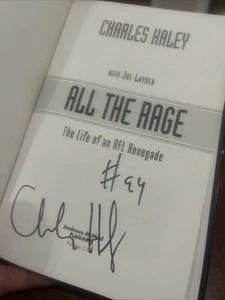 Charles Haley Autographed "All The Rage" HC Book Cowboys **SIGNED** - Picture 1 of 8