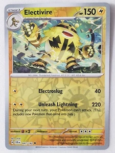 REVERSE HOLO Electivire 047/142 NM/M Stellar Crown Pokemon Card $2 Combined Ship - Picture 1 of 2