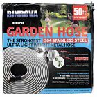 Binrova 50ft 304 Stainless Steel Light Weight Metal Garden Hose- Damaged Box