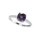 Lab Alexandrite Ring Color Changing Stone Ring Daily Wear Ring Solitaire Ring