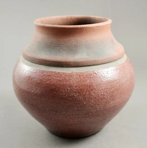Fat Beagle NC Pottery Raku Brown Crackle Planter Bowl Vase - Picture 1 of 7