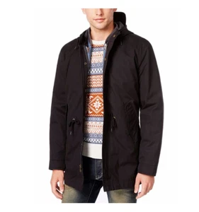 $140 American Rag Men's Three-in-One Hooded Parka, Black, Size M. - Picture 1 of 2