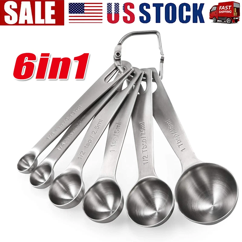  Stainless Measuring Steel 18/8 Spoons Set Cups and quality-01Piece Heavy Duty - Image 1 of 4