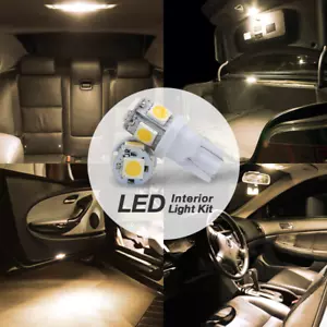 10x T10 5-LED Blanco Cálido Interior/Placa de Licencia Bombillas 168A 194G 158 916 - Imagen 1 de 2