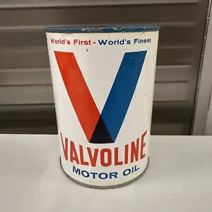 Lattina olio motore Valvoline 1972 METALLO *TUTTA LATTINA* prima al mondo, BUONE CONDIZIONI 4 - Foto 1 di 11