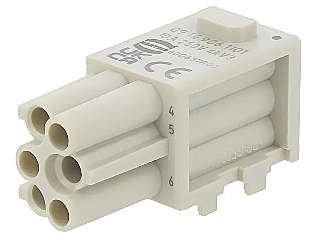 09149061101 Connector: HDC Module Female Han Modular Domino PIN: 6 HARTING - Image 1 of 1