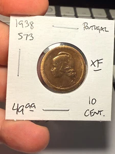 1938 Portugal 10 Centavos - Foto 1 di 2