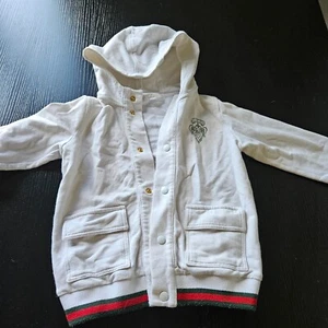 GUCCI FULL ZIP WHITE LOGO TODDLER HOODIE 24 Monate - Bild 1 von 5