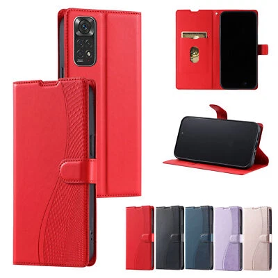 Strap Leather Wallet Phone Case For Xiaomi Redmi 13 12 Note 11 12 13 14 Pro K60 - Image 1 of 4